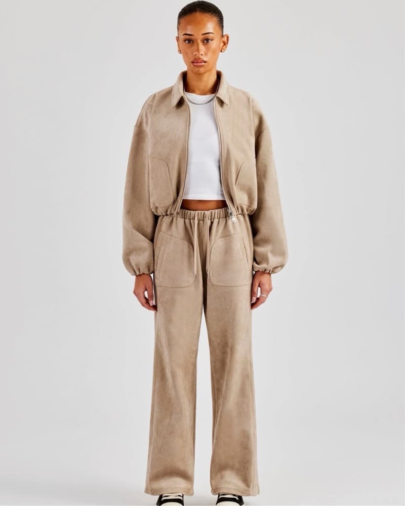 Suede Bomber Jacket & Trouser Set - Image 1