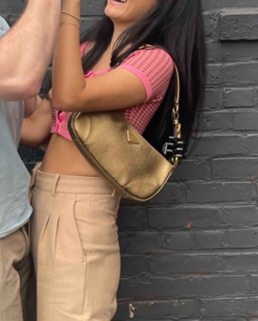 Prada Leather Shoulder Bag Bronze/gold - Image 4
