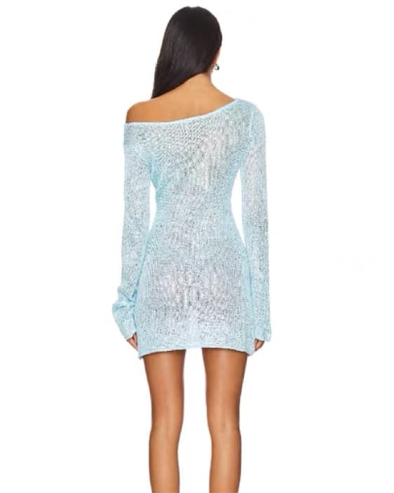 Asta Resort Sequin Dress Baia Blue  - Image 4