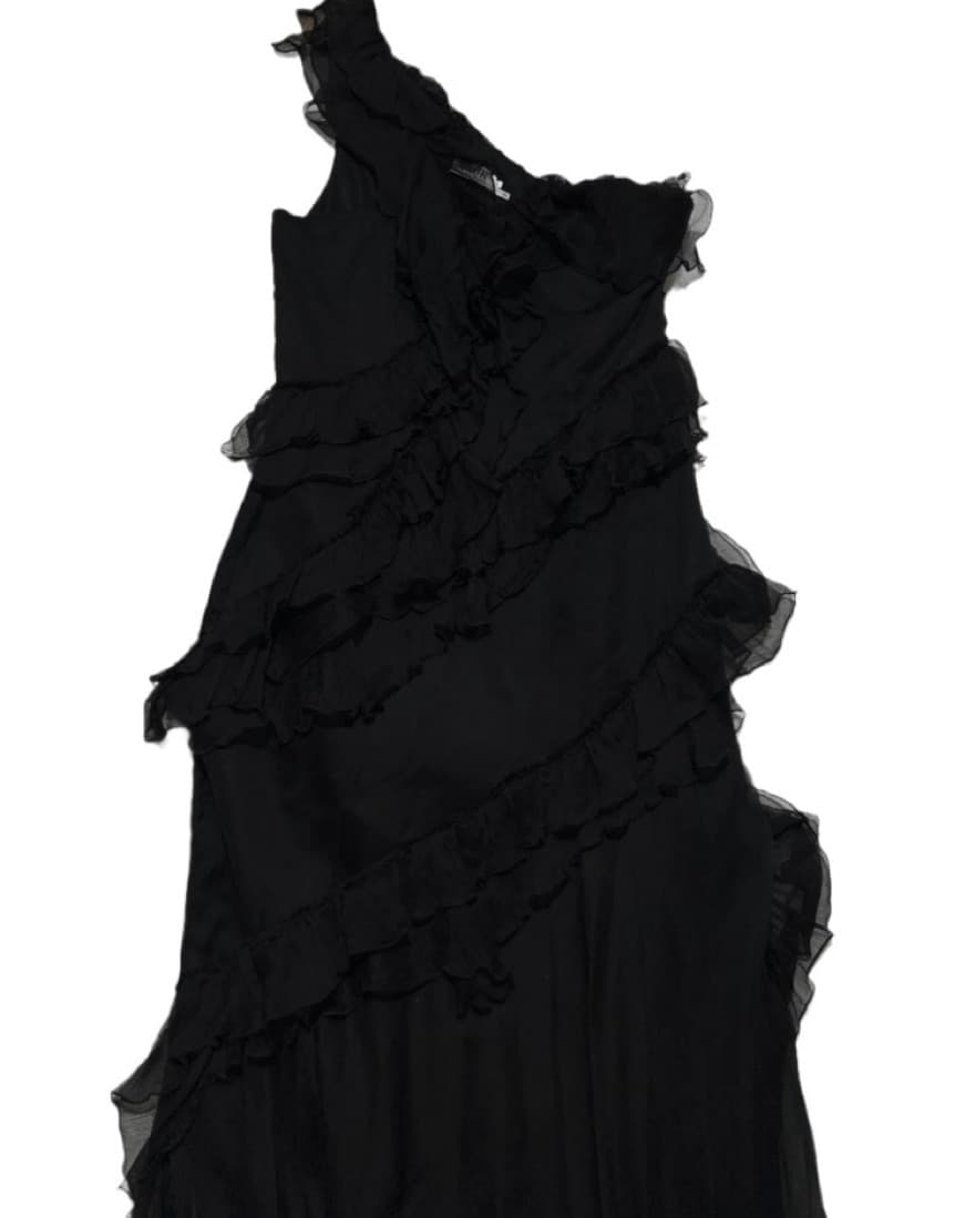 Amur - Ruffled Black Gown - Image 2