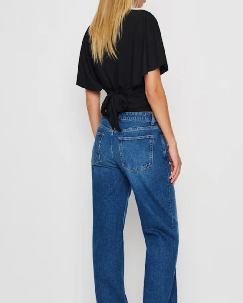 Reformation Avery Knit Top in Black - Image 2