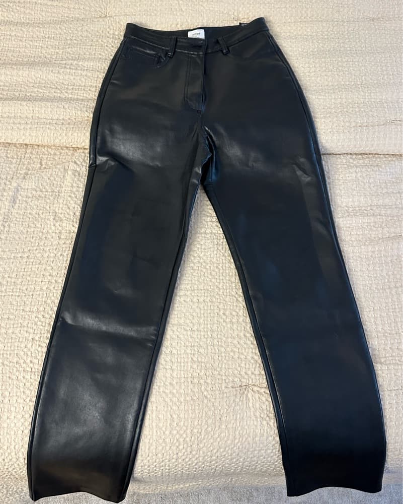 Wilfred Aritzia Black Leather Pants  - Image 1