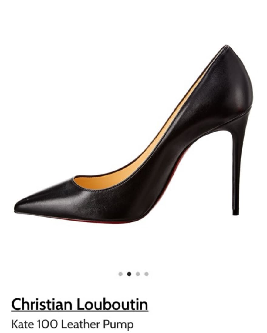 Louboutin Black Pointed Leather Pump - Image 2