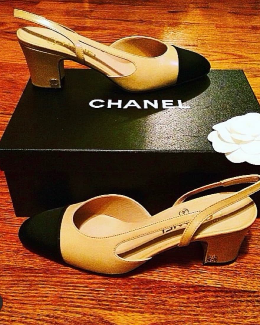 Chanel Block Heel Slingbacks - Image 2