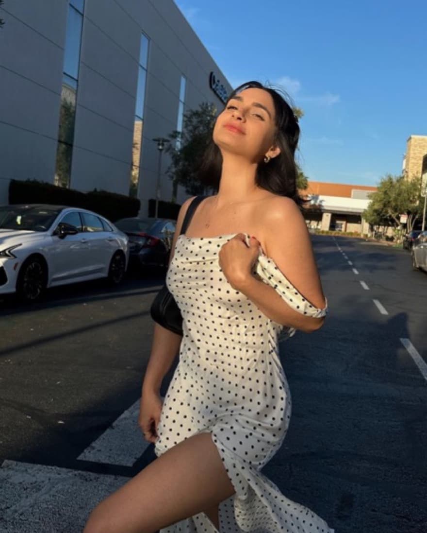 Dotted Mini Dress - Image 1