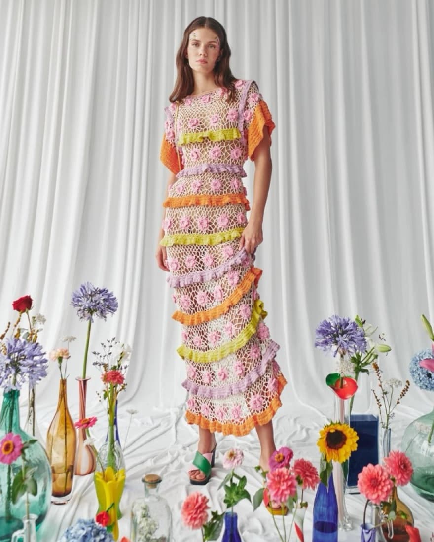 Celia B Lukas Summer Crochet Dress - Image 3