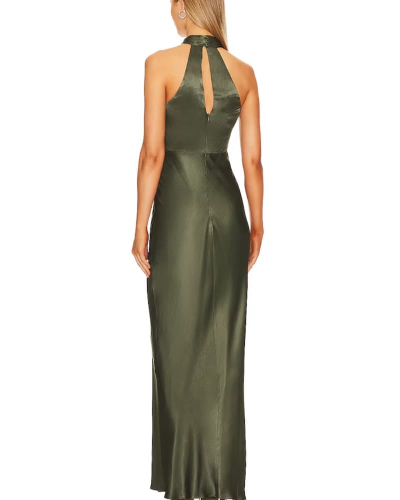 La Lune High Neck Twist Maxi Dress - Image 3