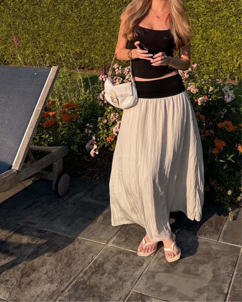 Black and white maxi skirt - Image 2