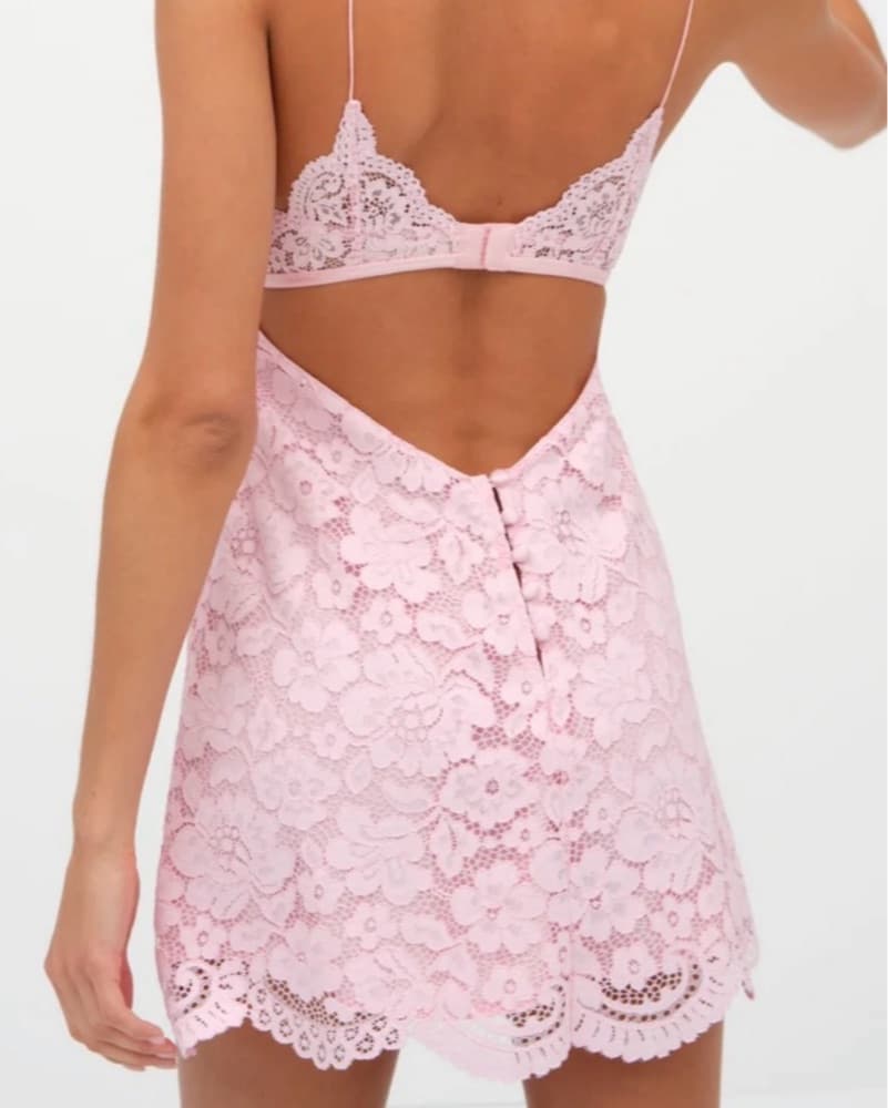Creamsicle Lace Slip Dress - Image 2