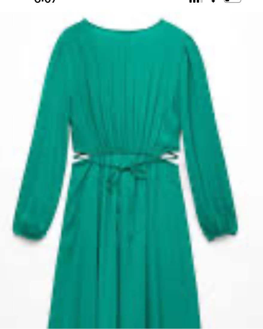 Oysho Green Midi Cut Out Dress - Image 3