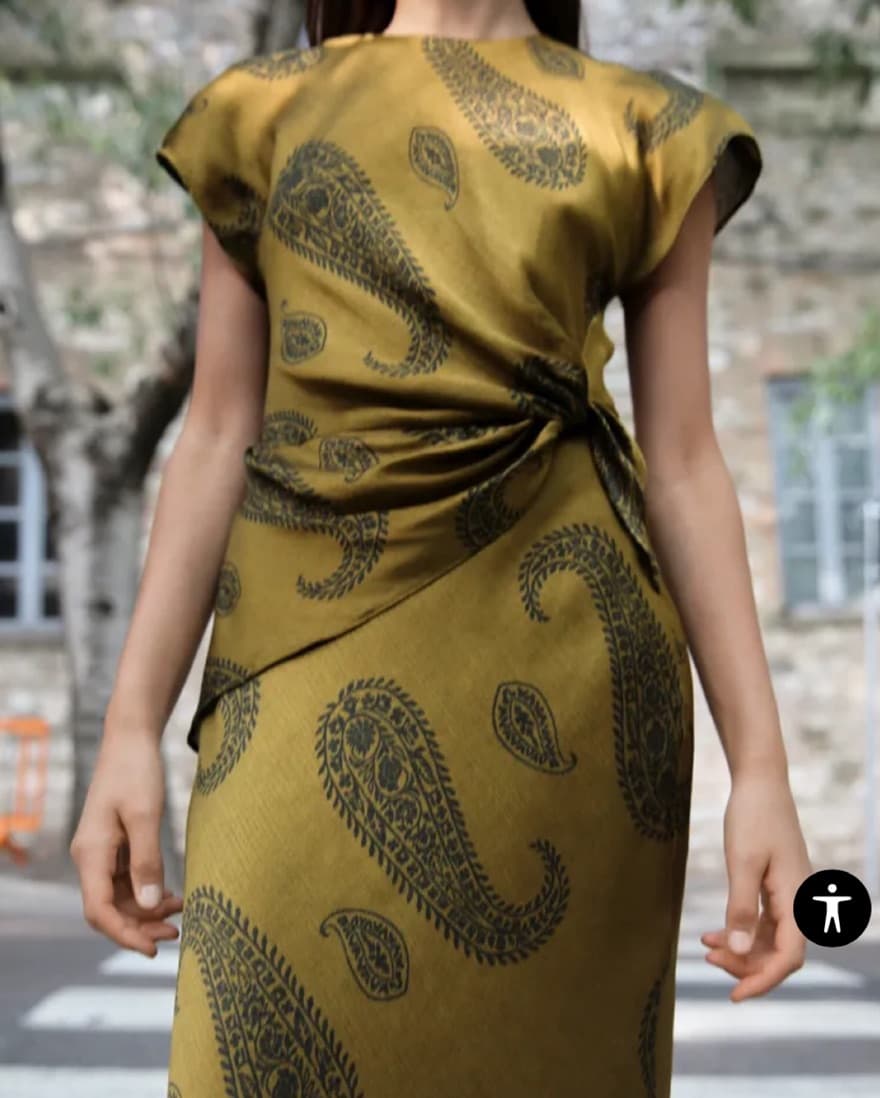 Zara Satin Midi Dress - Image 2
