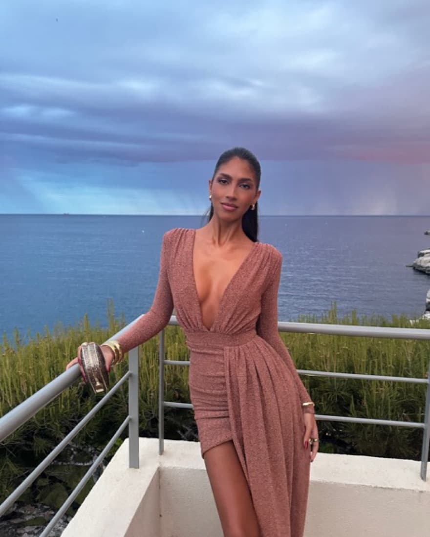 Bronze Formal Sparkle Dress - Image 1