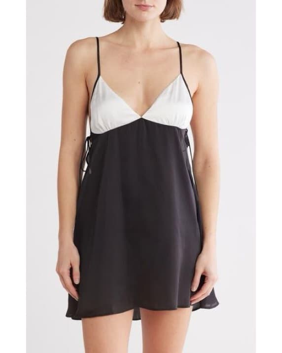 Black & White Free People Slip Dress - Image 1