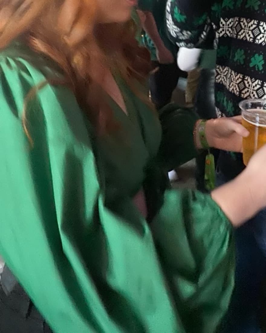 Green Long Sleeve Going Out Crop Top - Image 4