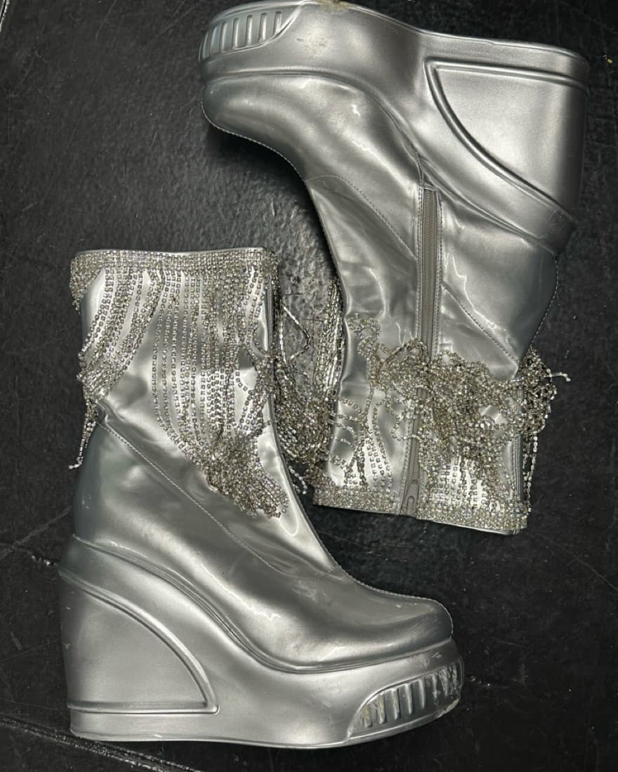 Silver Space Boots  - Image 1