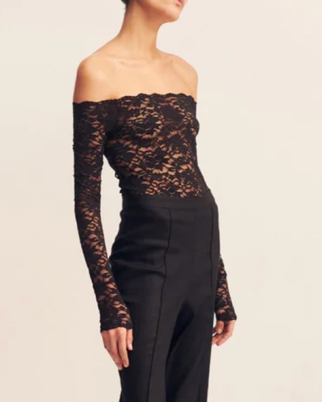 Shona Joy Lace Off Shoulder Top  - Image 3