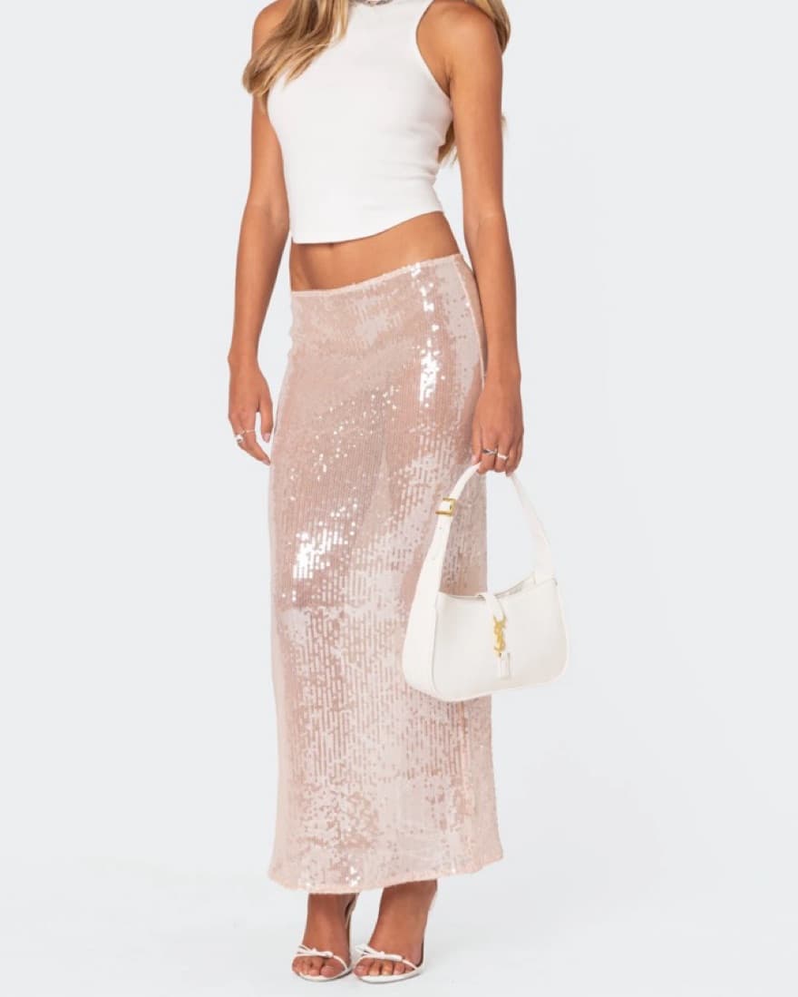 Edikted Sequin Maxi Skirt - Image 2