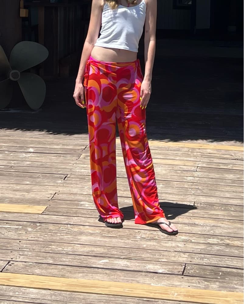 Multicolor Swim Cover Up Pants  - Image 2