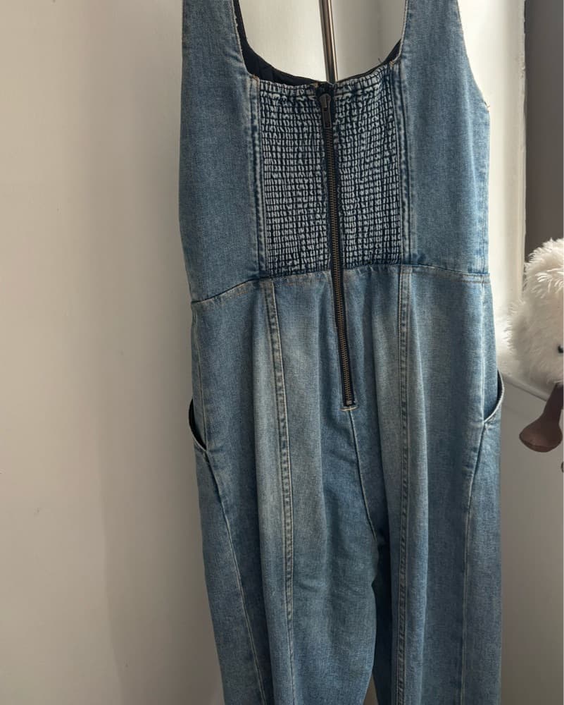 Vintage Corset Denim jumpsuit - Image 4