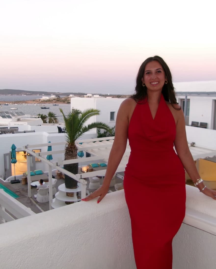 Red Low Back Dress - Image 1