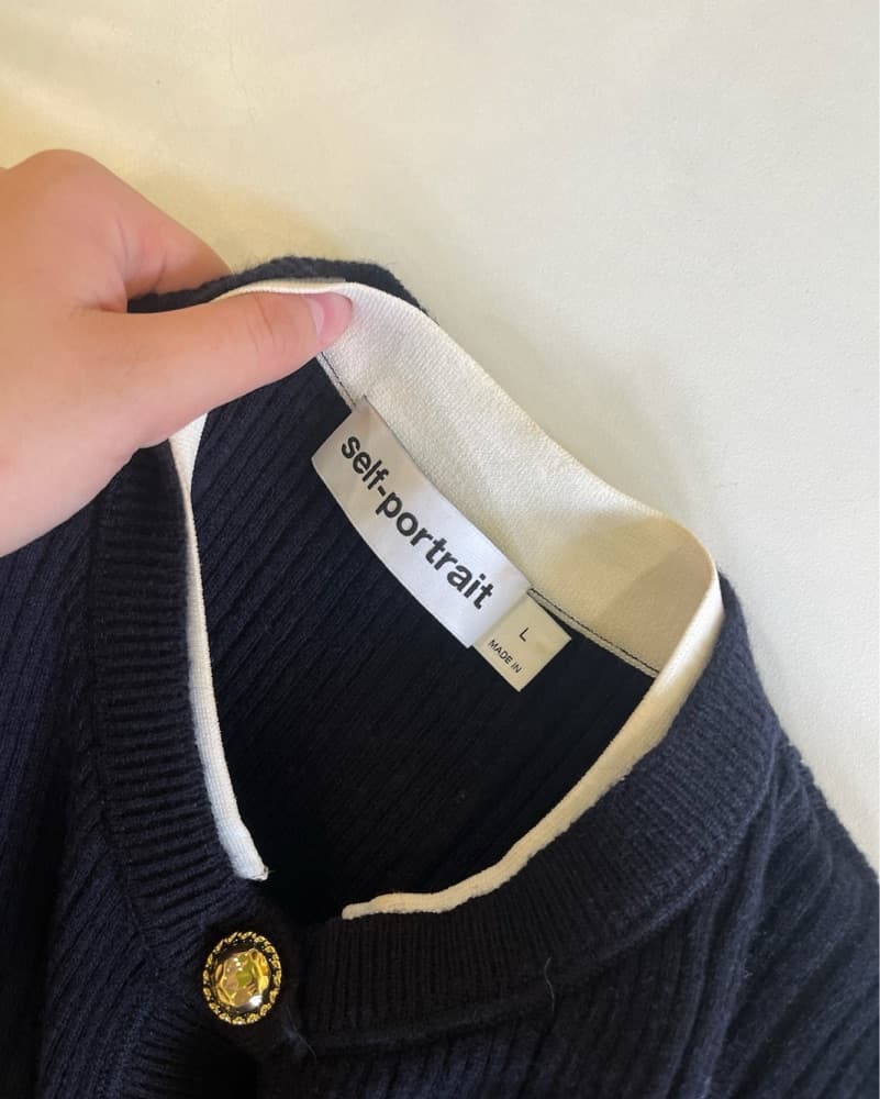 Navy Viscose Knit Mini Dress - Image 3