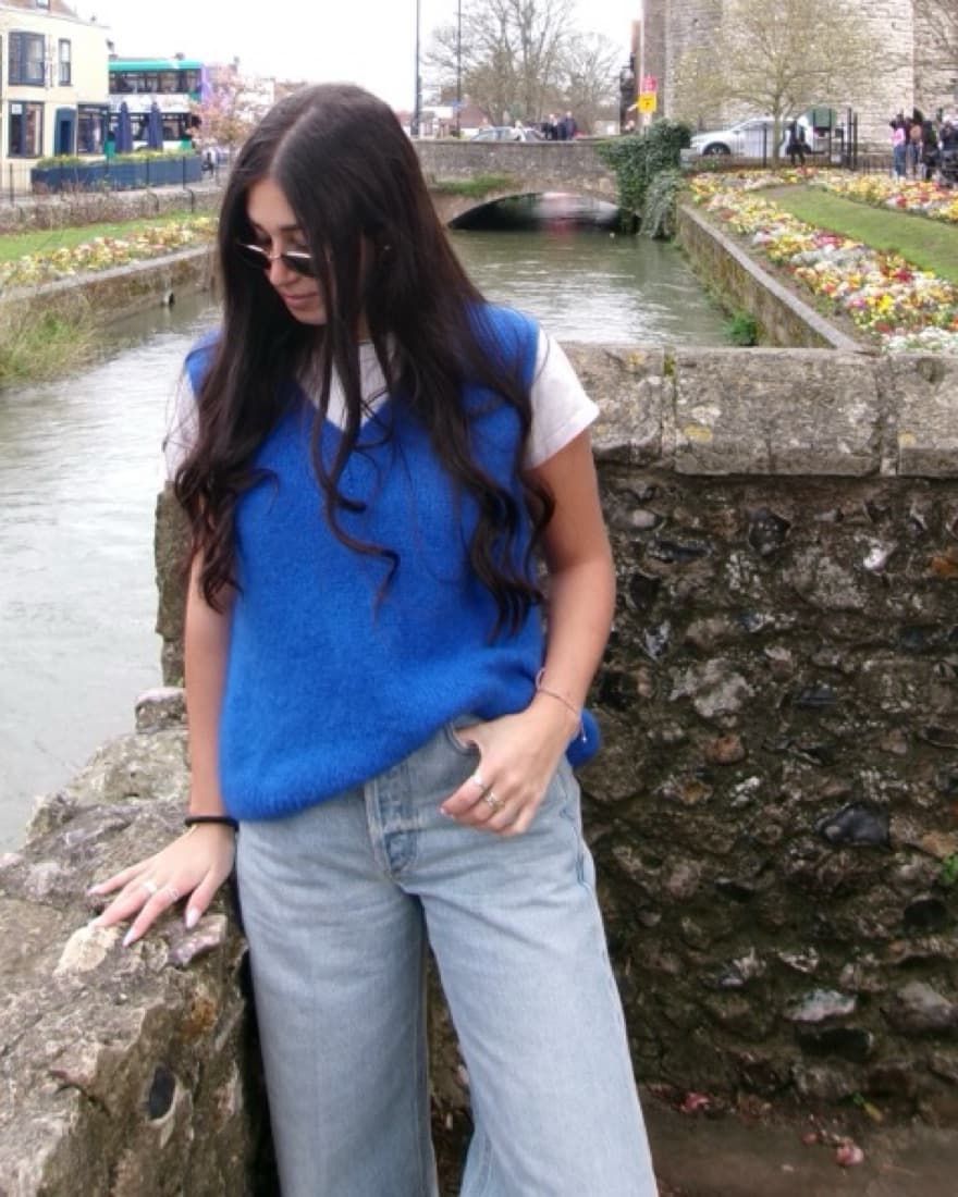 Blue Mohair Vest  - Image 2