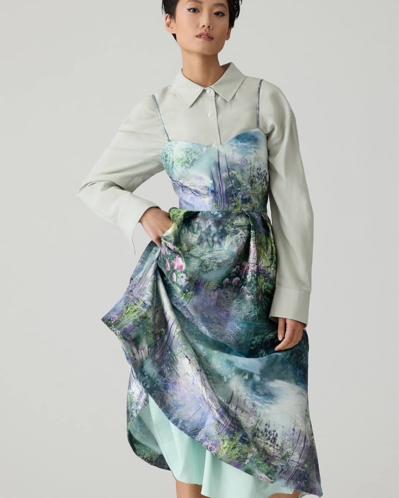 Floral Garden Print Midi Dress - Image 4