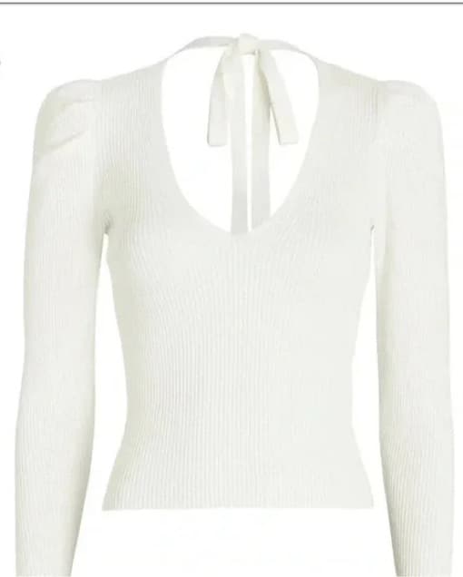 Ronny Kobo Madelina Puff Sleeve Rib Knit - Image 1