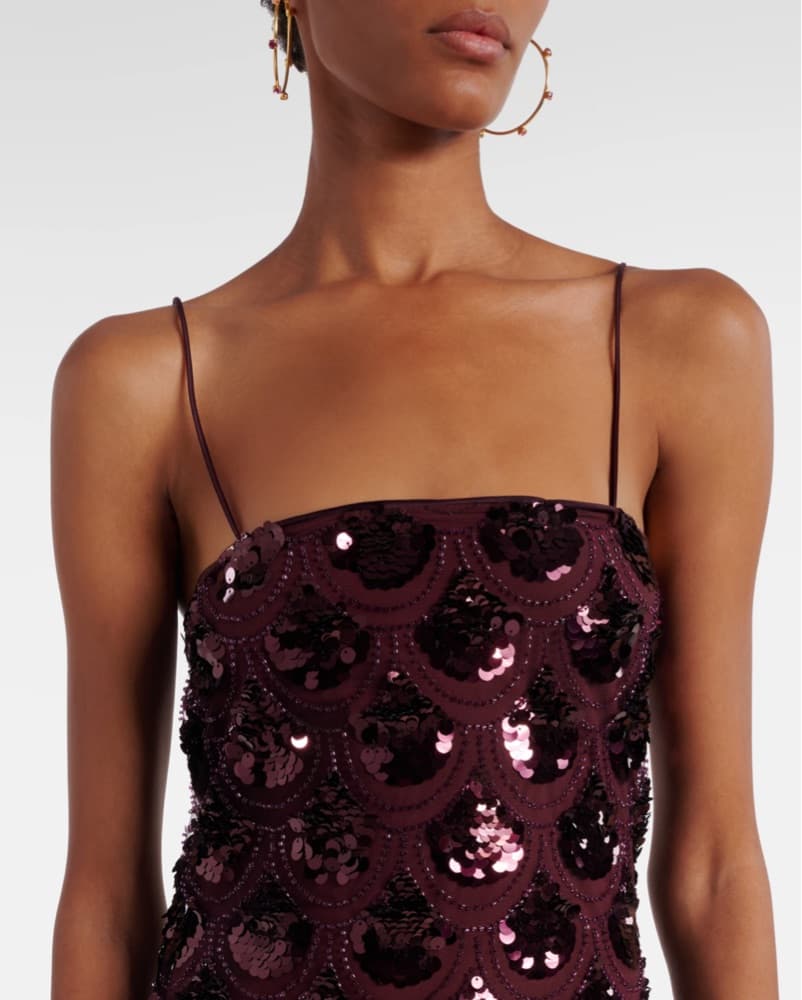 ROTATE Embellished Mesh Cocktail Dress - Image 3