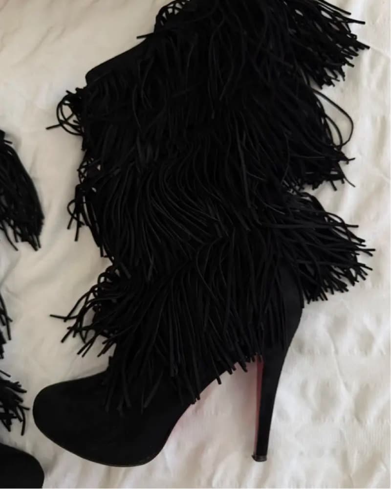 Christian Louboutin fringe boots  - Image 2
