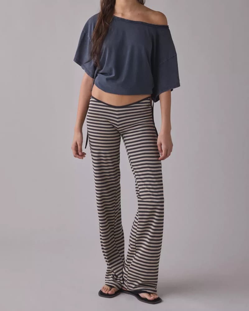 Lioness Striped Tie Side Pants - Image 2