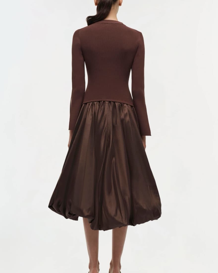 Simkhai Kenlie Dress In chocolate - Image 4