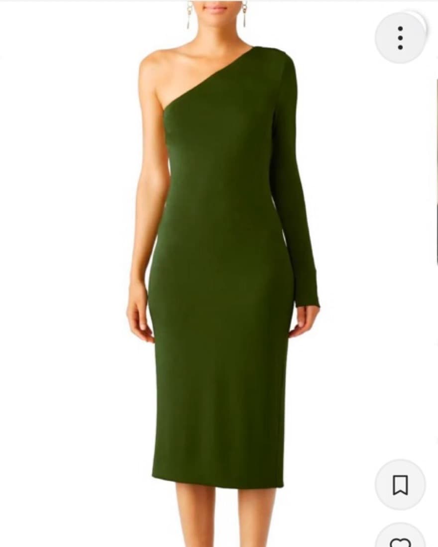 Cushnie Et Oche Olive Green Midi Dress - Image 3