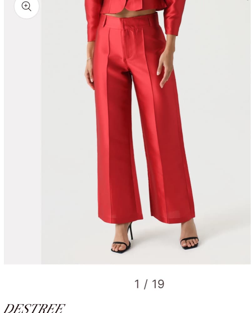 Destree Red Two Piece Suit Size 2 - Image 2