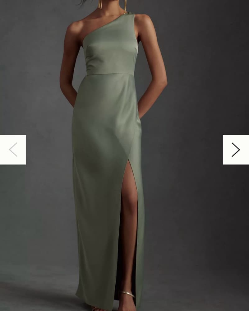 BHLDN Dylan One-Shoulder Satin Side-Slit - Image 3