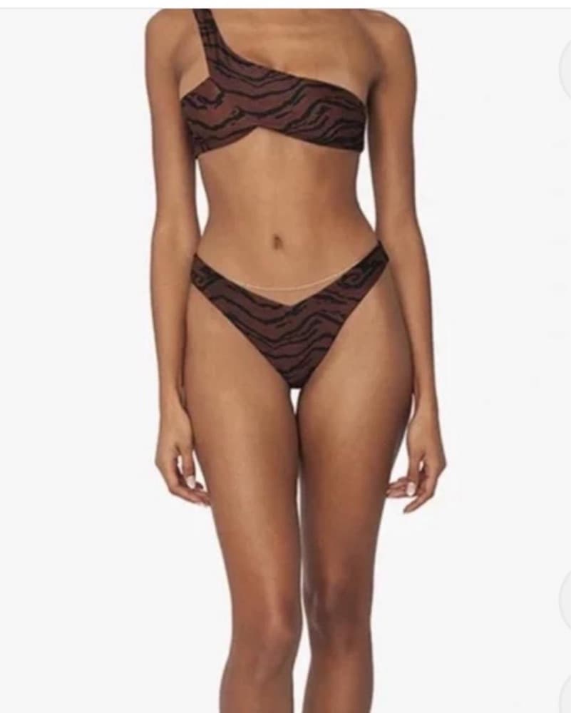 Weworewhat AsymmetricAnimal Print Swim - Image 1