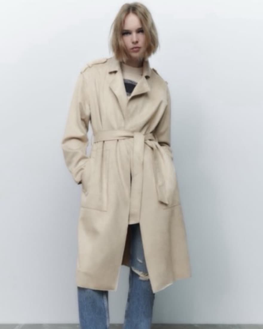 Suede Trench/ Robe - Image 1