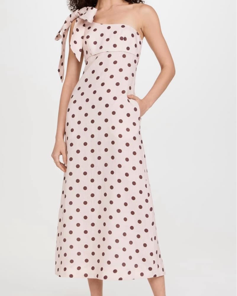 Zimmerm Polka Dot One Shoulder Dress - Image 1