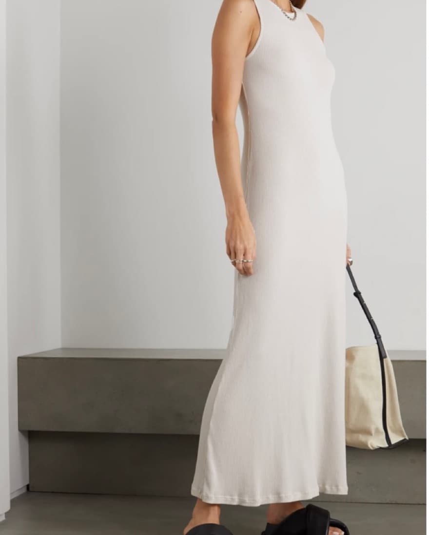 James Perse Cotton Ribbed Maxi Dress - Image 4