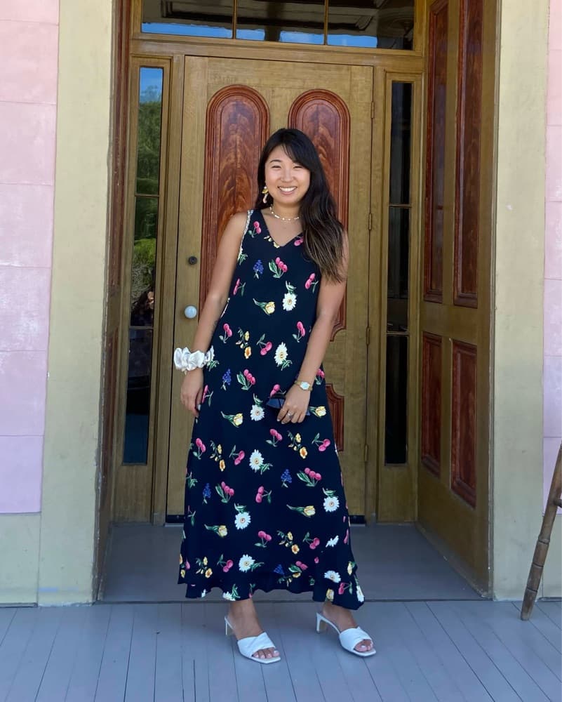 Vintage Print Dress Size XS/S - Image 1
