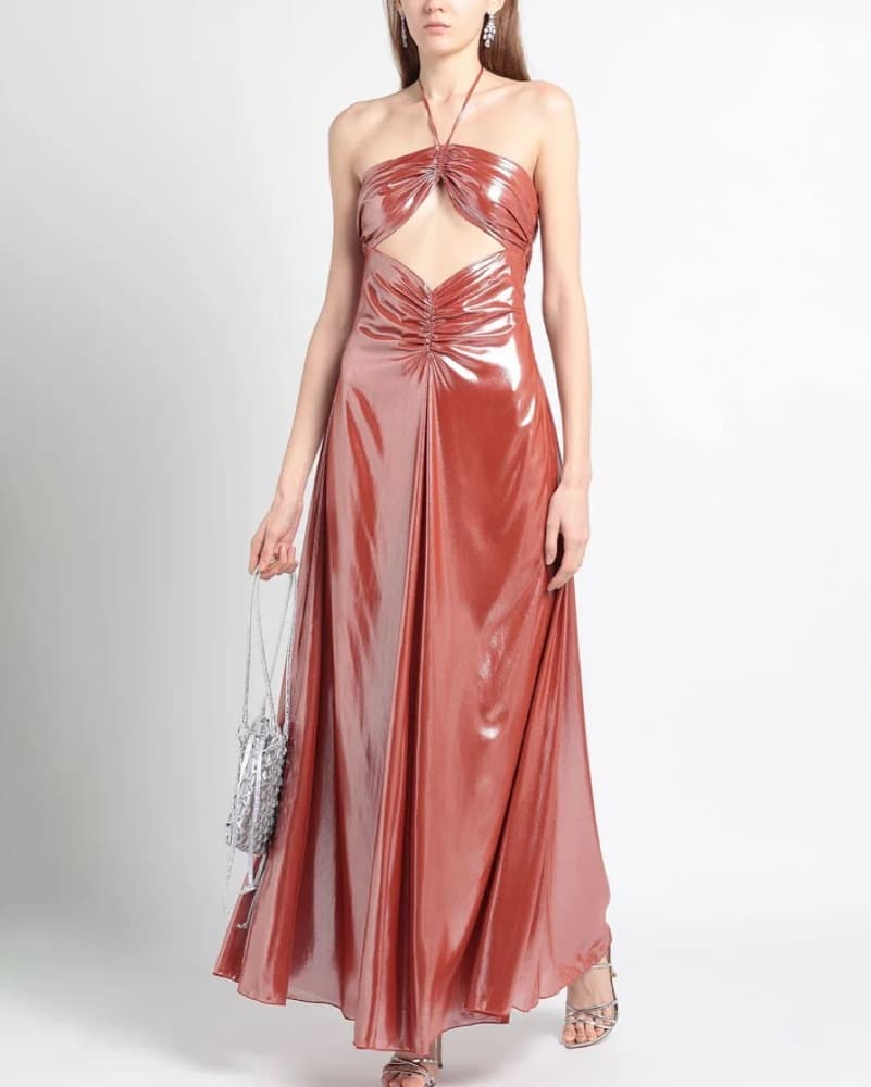 Metallic Maxi Dress - Image 1