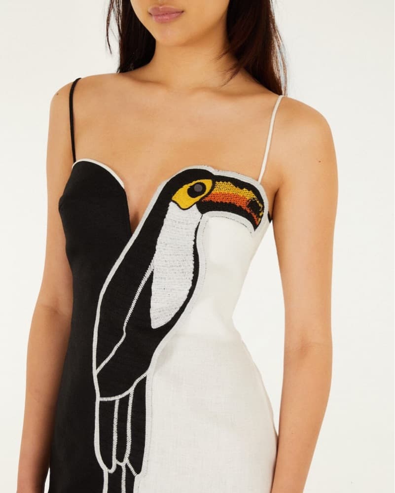 FARM Rio Toucan Print Midi Dress - Image 3