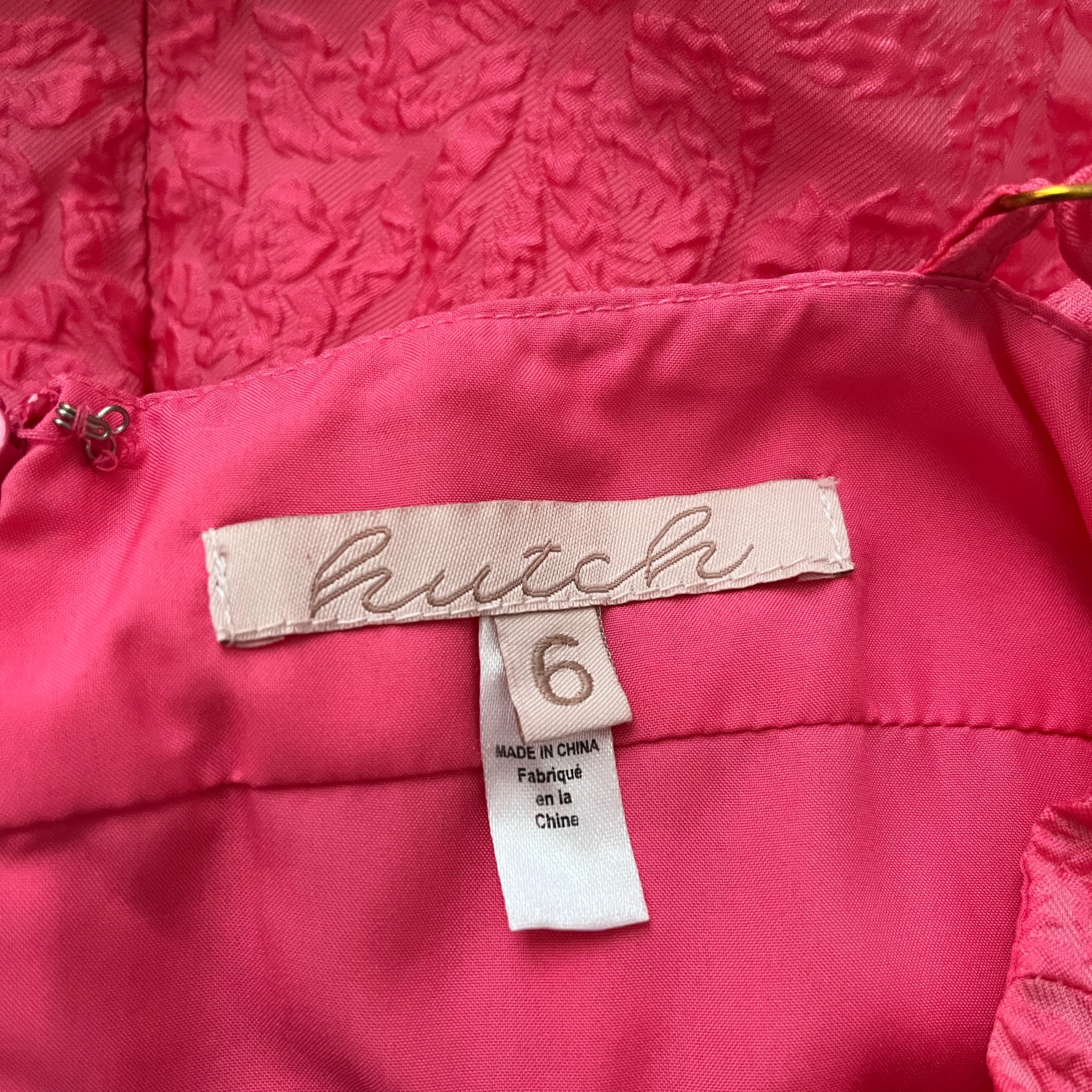Pink Tiered Corset Jacquard Dress  - Image 6