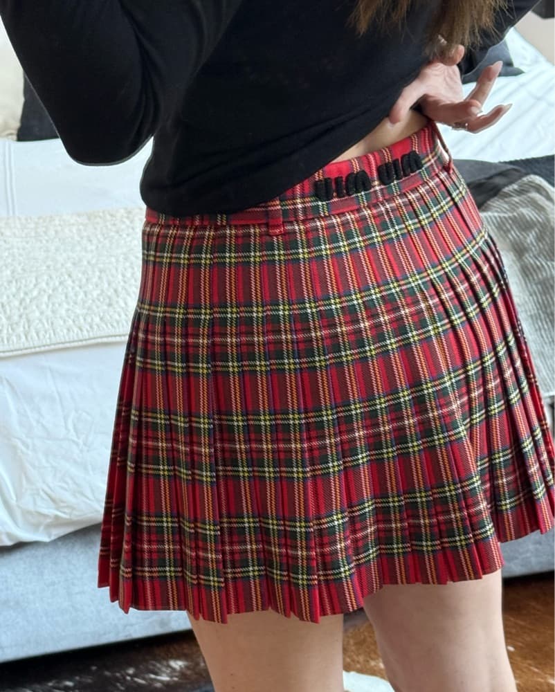 Miu Miu Tartan Mini Skirt  - Image 4