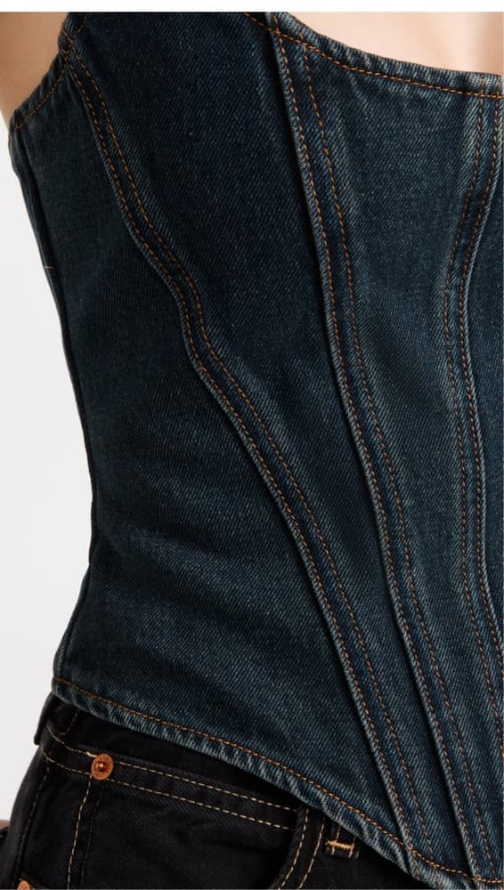 Lioness Denim Corset Top Size S - Image 4