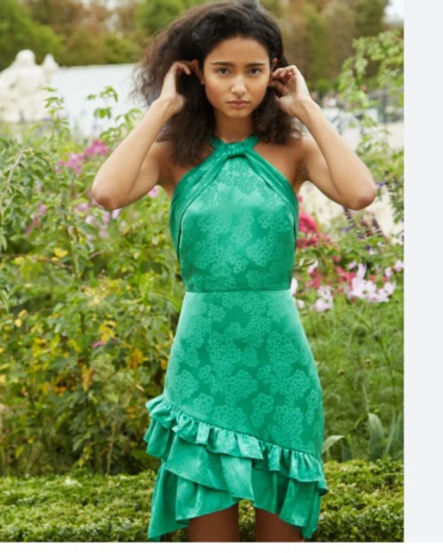 Saloni Green Cocktail Dress - Image 1