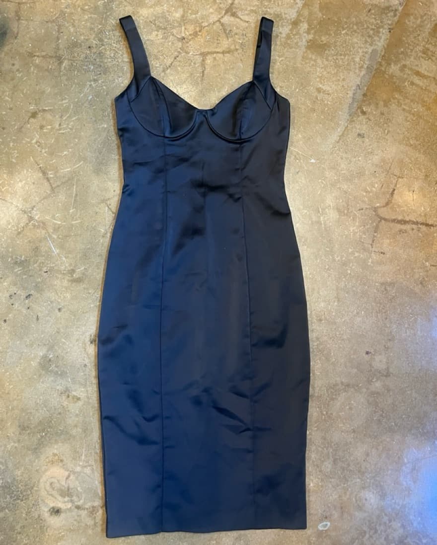 Vintage Y2K Satin Bustier Dress - Image 5