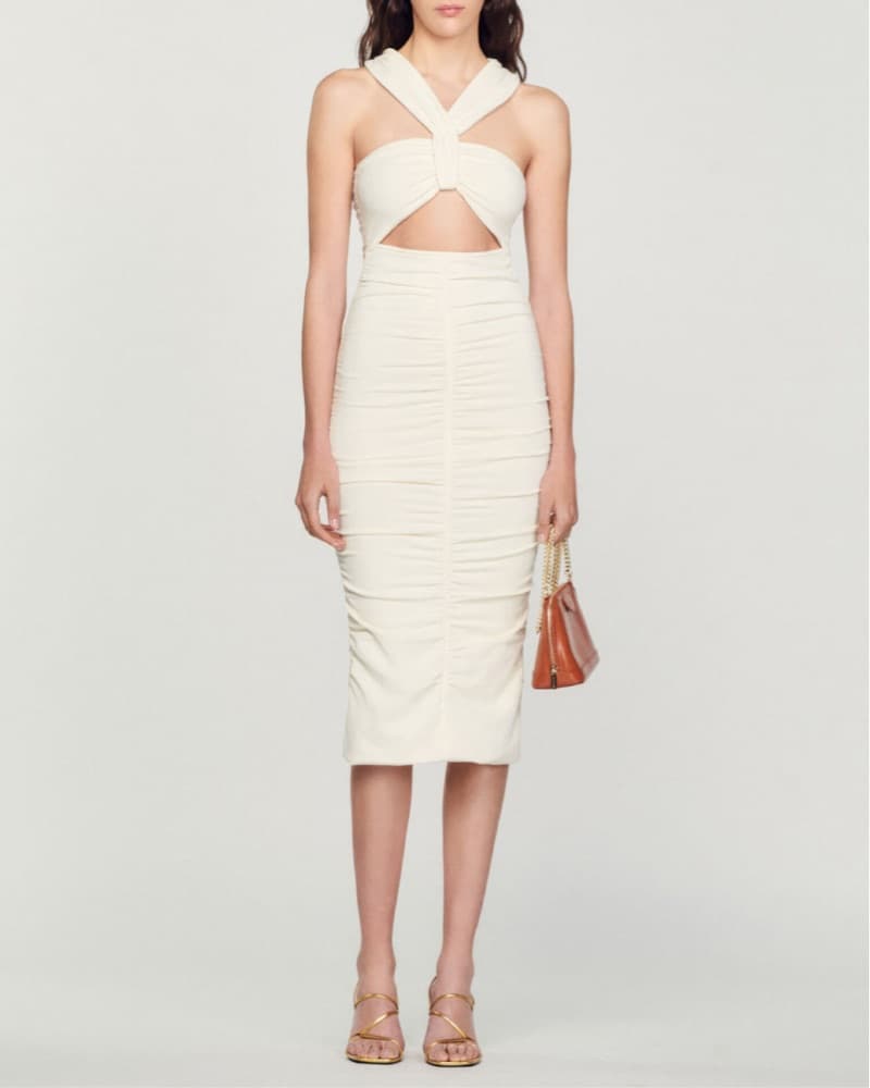 Sandro Cut Out Midi Dress - Image 3
