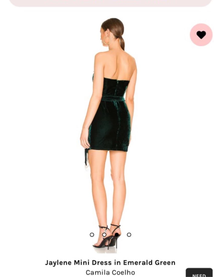 Emerald Green Camila Coleho Dress - Image 2