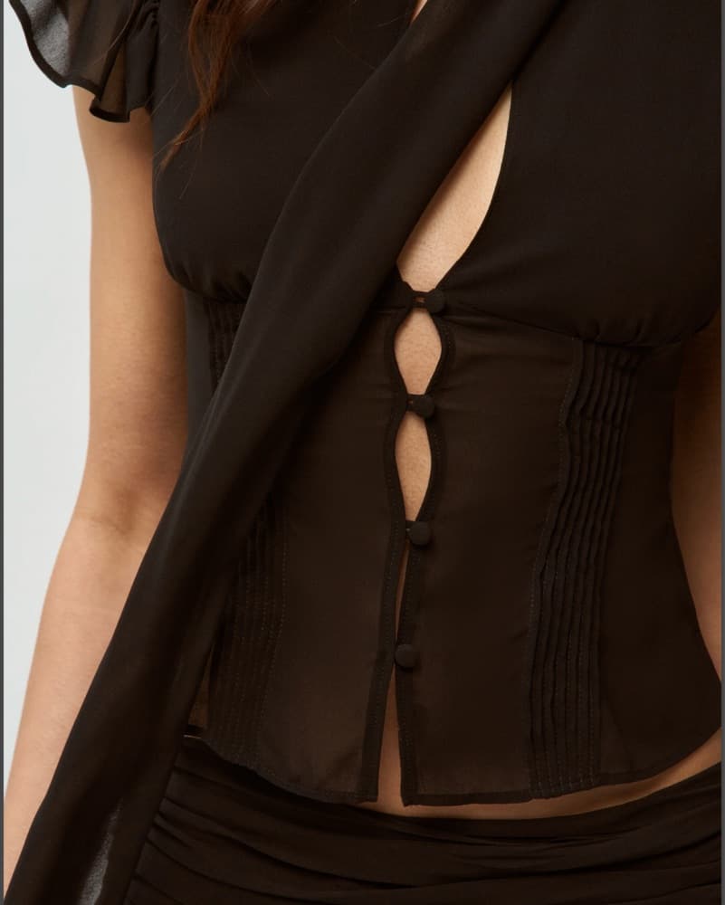 Black Guizio Ara Top - Image 2